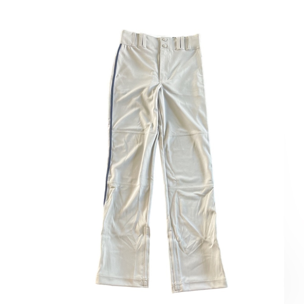 New Champro Youth Large Grey Baseball Pants With Navy Stripe